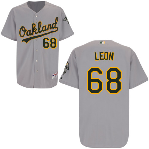 Arnold Leon #68 mlb Jersey-Oakland Athletics Women's Authentic Road Gray Cool Base Baseball Jersey